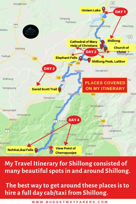 Shillong Travel Itinerary for first time visitors .